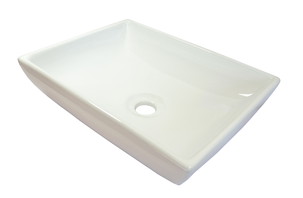 Waschbecken KERAMIK Aufsatz rechteckig groß weiß Keramikwaschbecken 43